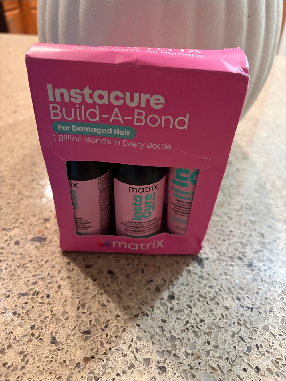 Matix Instacure Build-A-Bond Repair Trio - Bright Pink Packaging